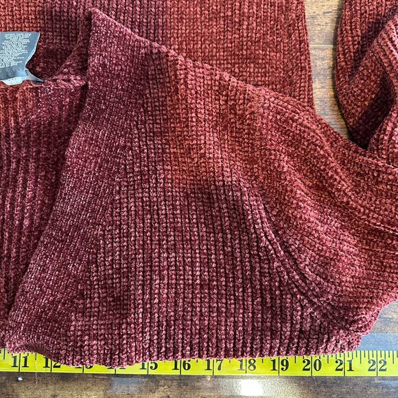 Matty M Cozy Cable Open Front Chenille Duster Cardigan Sweater Medium Boho - Picture 4 of 7